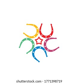 Logo des Pferdeschuhs Vektorgrafik-Design