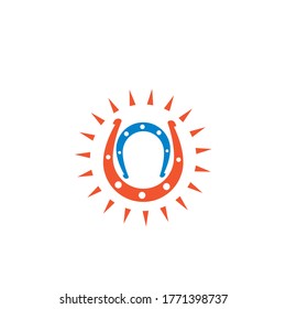 horse shoe icon logo vector illustration design