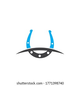 horse shoe icon logo vector illustration design
