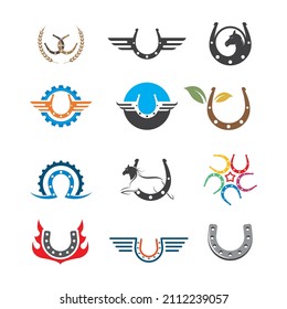 horse shoe  icon set vector illustration element design template