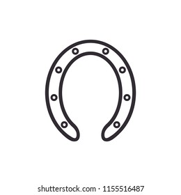 Horse shoe icon vector