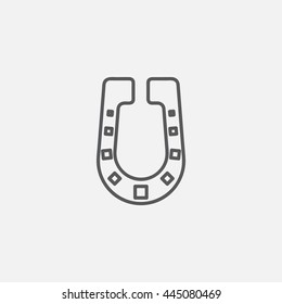 Horse shoe icon, vector