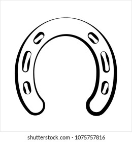 Horse Shoe Icon Vector Art Illustration