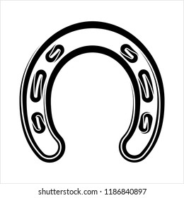 Horse Shoe Icon Vector Art Illustration