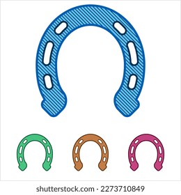Horse Shoe Icon Vector Art Illustration