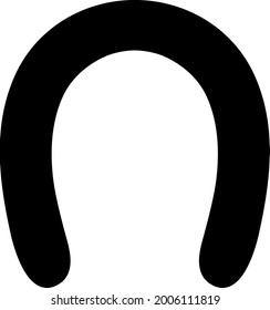 Horse shoe isolated vector illustration.
