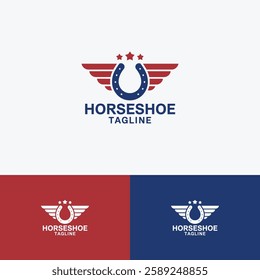 Horse shoe logo design template