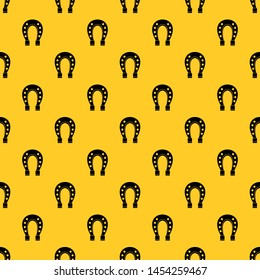 Horse shoe pattern seamless vector repeat geometric yellow for any design