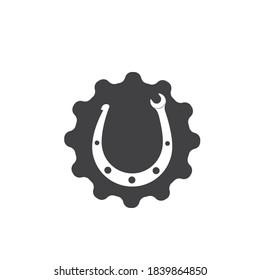 horse shoe service repair  icon vector illustration design