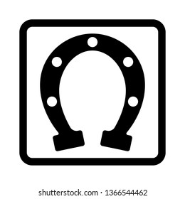 Horse shoe vector icon.