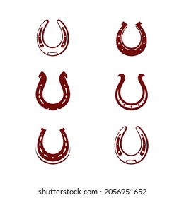 Horse shoe Vector icon design illustration Template