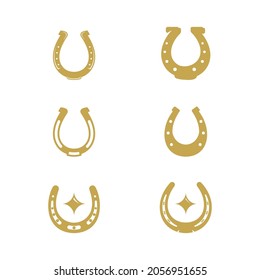 Horse shoe Vector icon design illustration Template