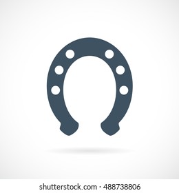 Horse shoe vector icon illustration isolated on white background