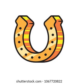 Horse shoe vector icon isolated on white background