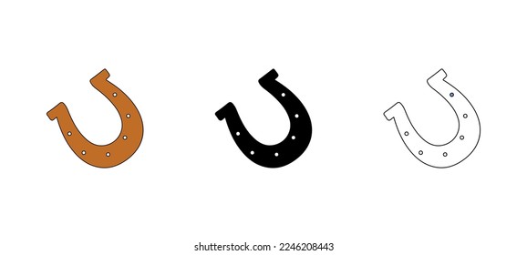 horse shoe vector type icon