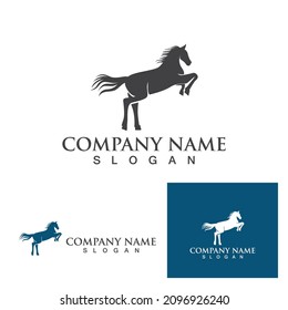 Horse shoes black logo and symbols vector 