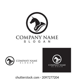 Horse shoes black logo and symbols vector 