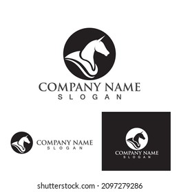 Horse shoes black logo and symbols vector 