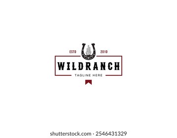 Horse shoes logo icon design template flat vector illustration