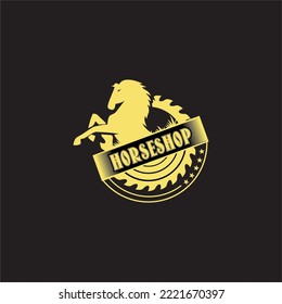 Horse shop vector design symbol