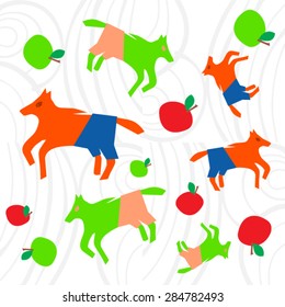 Horse in shorts pattern
