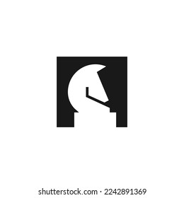 horse side face logo design vector sign