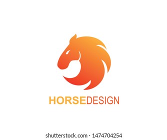 Horse sign logo design vector