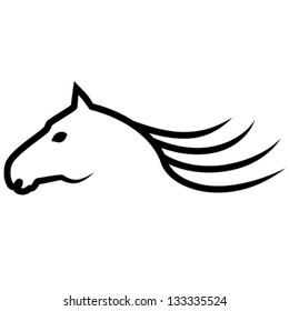 horse sign - vector illustration