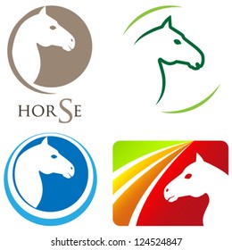 horse signs - vector illustration