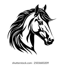 Horse silhouette black color vector design