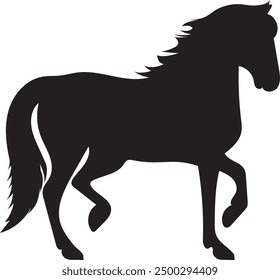 horse silhouette. Horse black icon on white background
