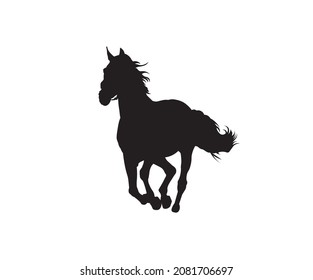 Horse Silhouette Blck High Vector