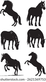 Ilustração do vetor do feixe da silhueta do cavalo