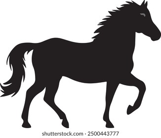 Horse silhouette or coloring vector, Horse illustration, Horse silhouette or coloring isolated on white Background