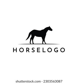 Horse silhouette creative logo design
