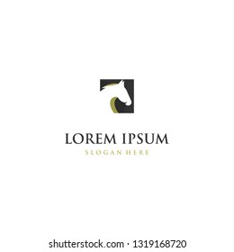 Horse Silhouette Creative Vector Logo Design 