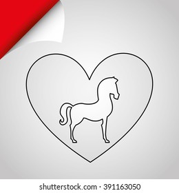 horse silhouette design 