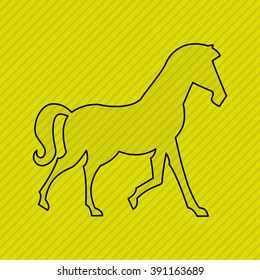 horse silhouette design 