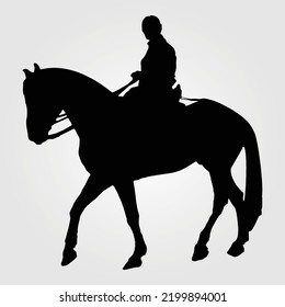 Horse Silhouette Equestrian Vector Illustration Equine Horses Riding Racing Pony Jockey Horse Rider