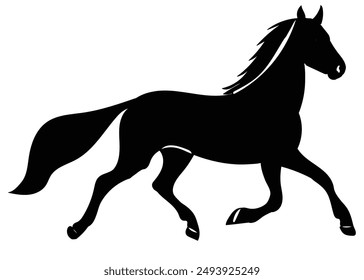 horse silhouette. horse flat icon vector