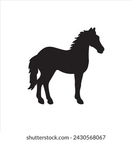 Horse silhouette free eps with fully editable