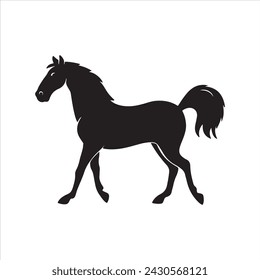 Horse silhouette free eps with fully editable