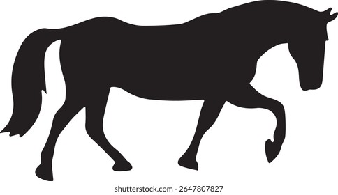 horse silhouette, galloping horse silhouette, running horse shadow, 