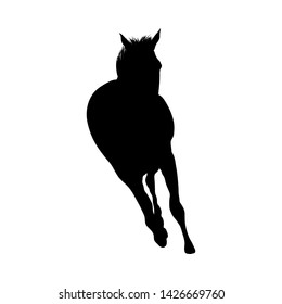 Horse Silhouette. Highly Detailed Smooth. Vector Illustration.