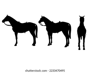 Horse silhouette, high-quality detailed horse