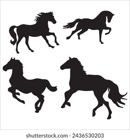 Horse Silhouette, Horse, Horseshoe , Horse Head, Horse Vector, 