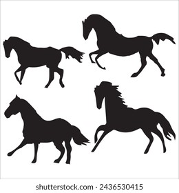 Horse Silhouette, Horse, Horseshoe , Horse Head, Horse Vector, 