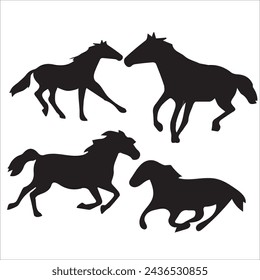 Horse Silhouette, Horse, Horseshoe , Horse Head, Horse Vector,