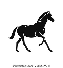 Horse Silhouette Icon Design Illustration