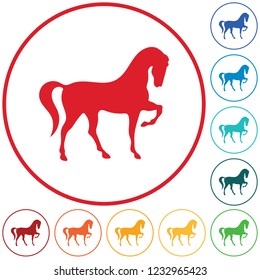 Horse silhouette icon, vector illustration

